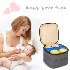 Luxja water-fill and freeze guide on pack helps quick milk cooling prep.