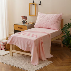 Luxlovery pillowcase protects and finishes the cozy bed setup.
