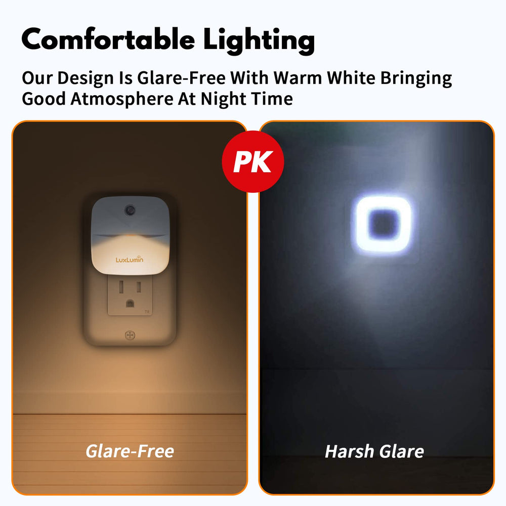 LuxLumin glare-free design delivers a soft indirect warm glow.