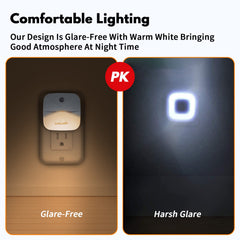 LuxLumin glare-free design delivers a soft indirect warm glow.