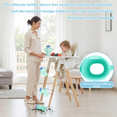 Luxnary Starry Sky sleeve features open notch for clear milk level viewing.