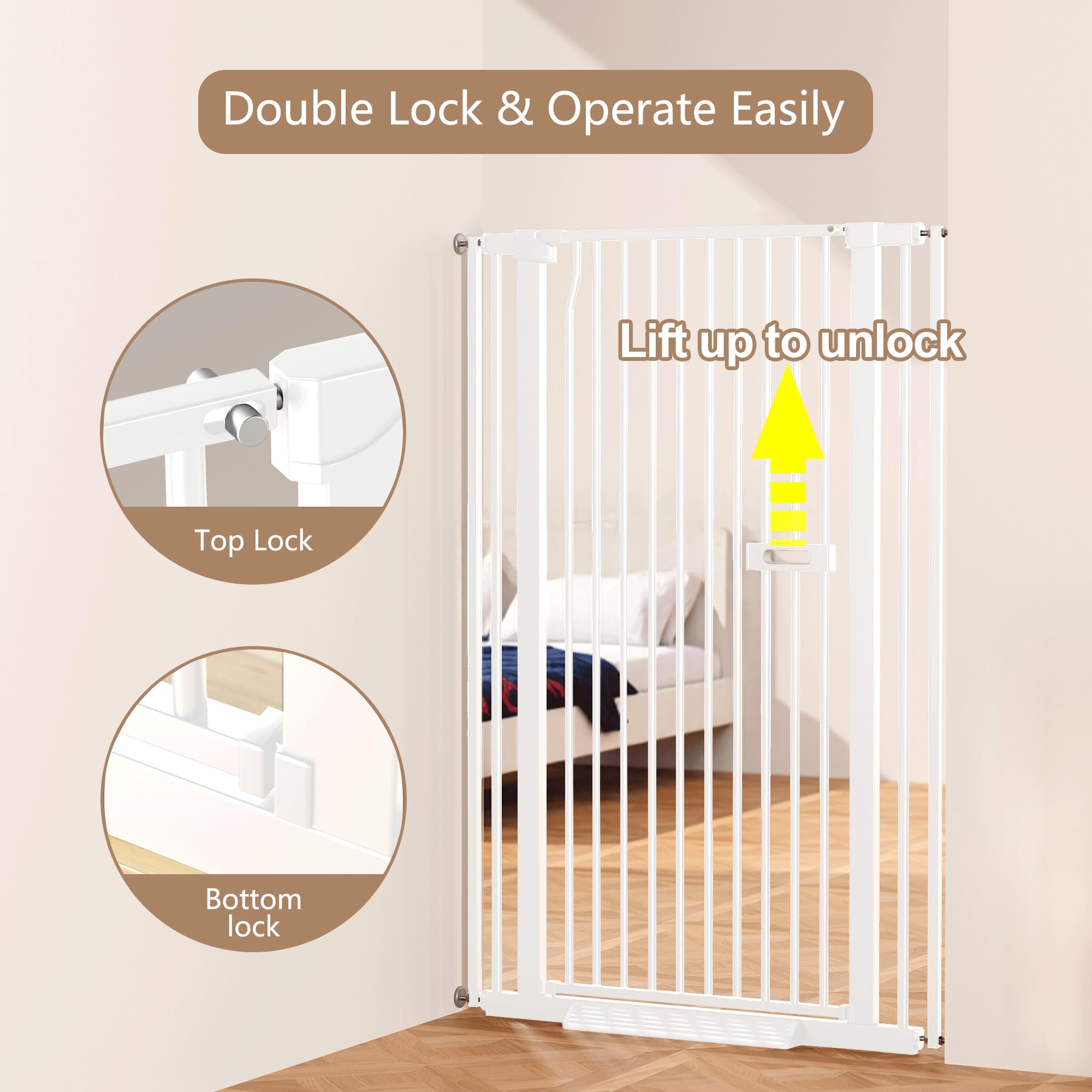 LuxTrsde 1.37-inch gap gate prevents pets from squeezing through