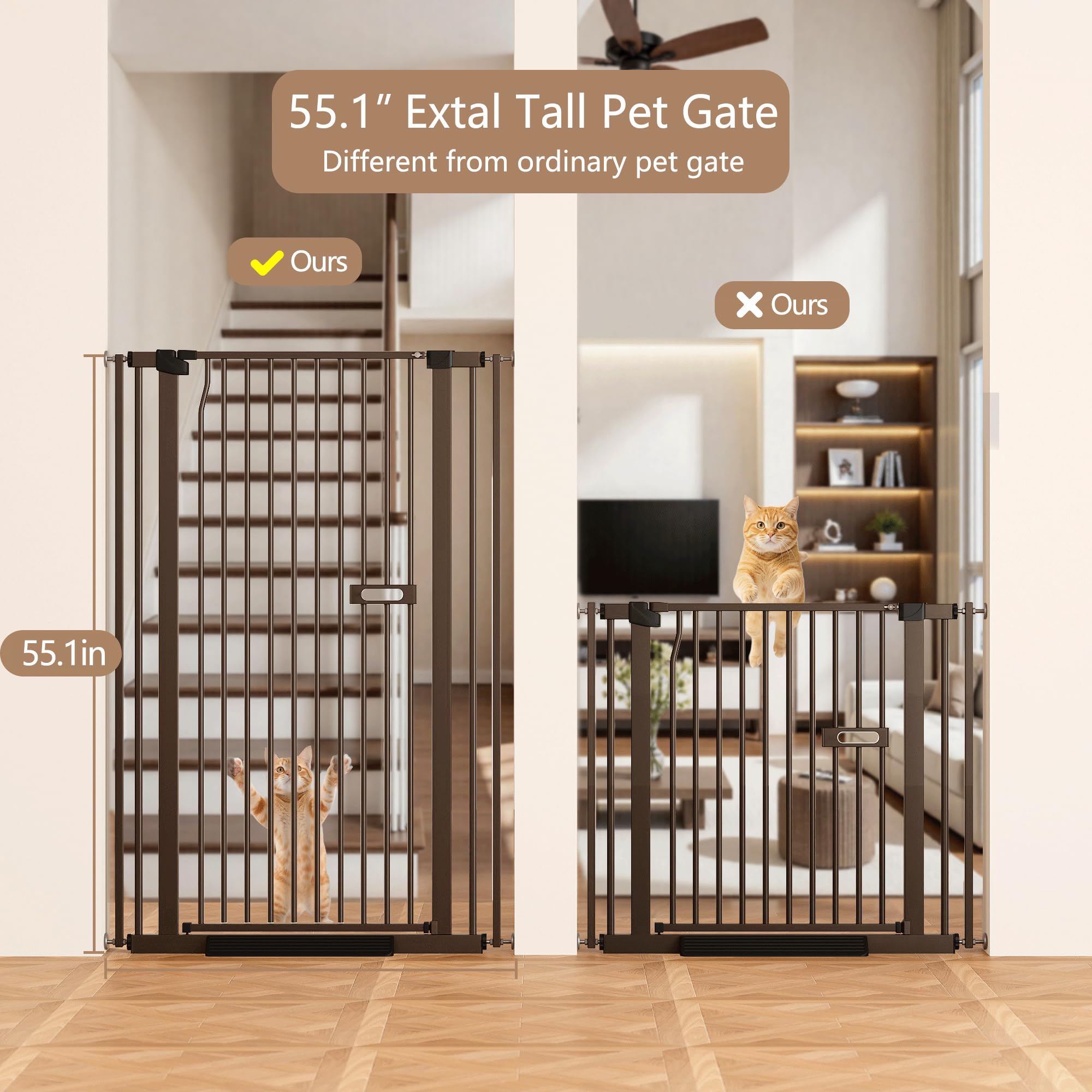 LuxTrsde adjustable width fits many openings from 30.1 to 33.8 inches.