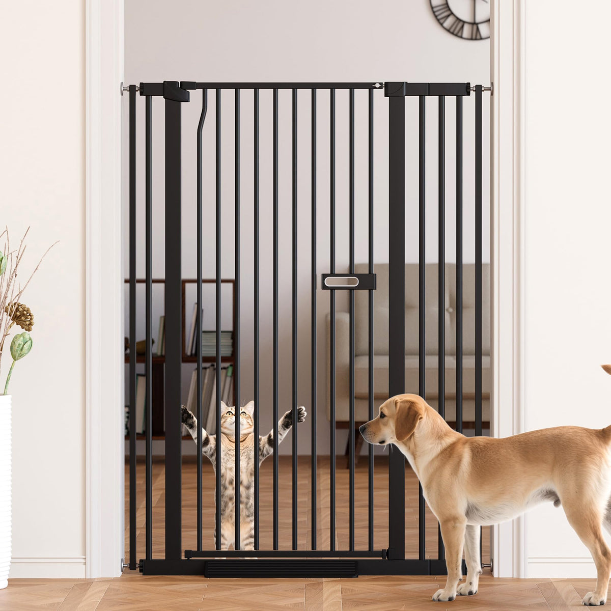 LuxTrsde cat gate 55-1 inch height deters tall pets