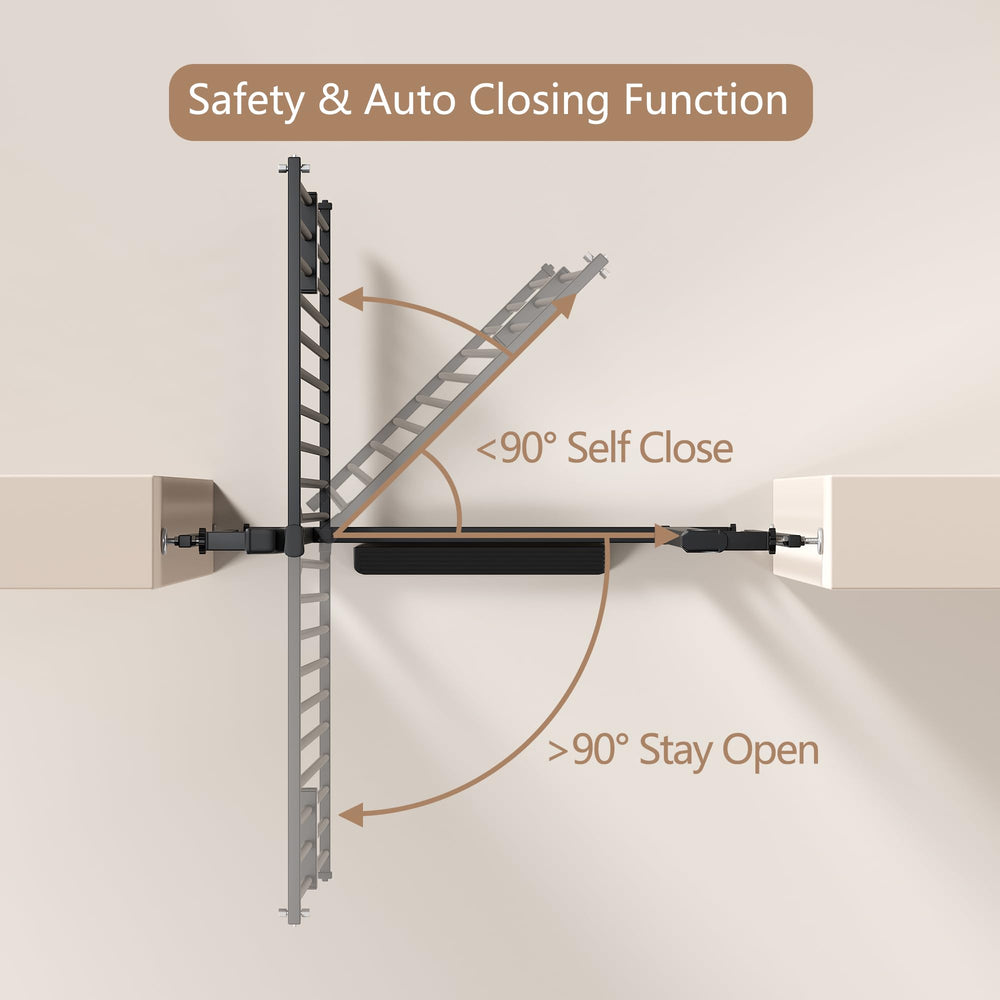 LuxTrsde 1.37-inch gap prevents squeezing through the openings