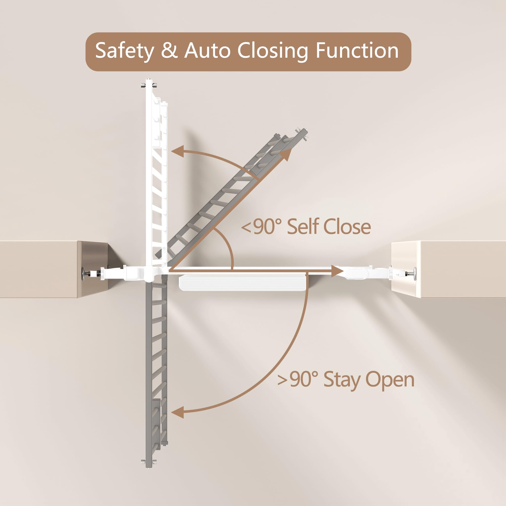 LuxTrsde no-drill pressure-mount installation for doors and stairs