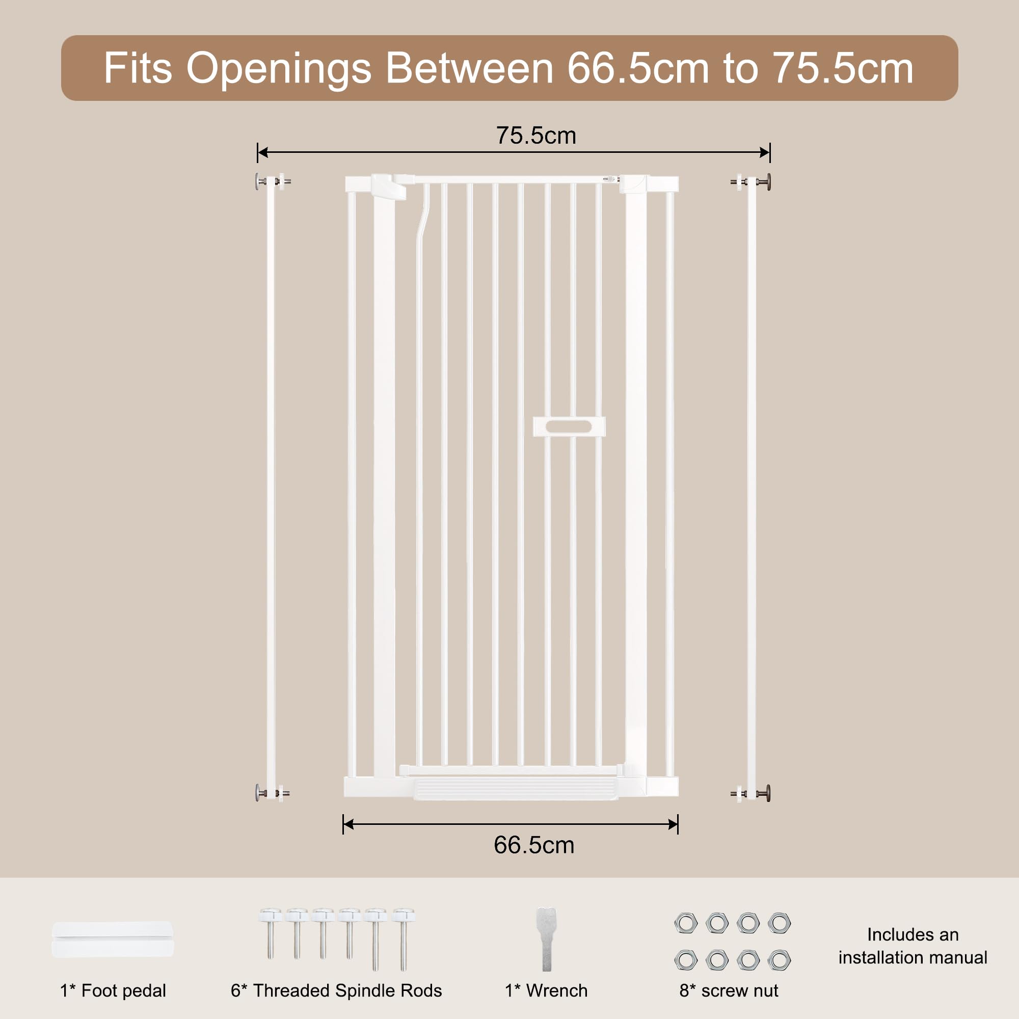 LuxTrsde gate for stairs and doorways keeps pets contained
