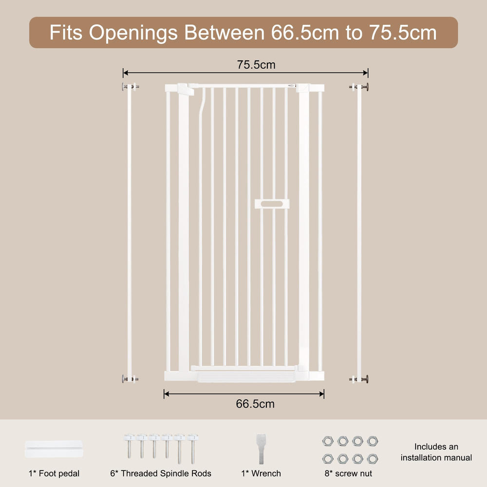 LuxTrsde gate for stairs and doorways keeps pets contained