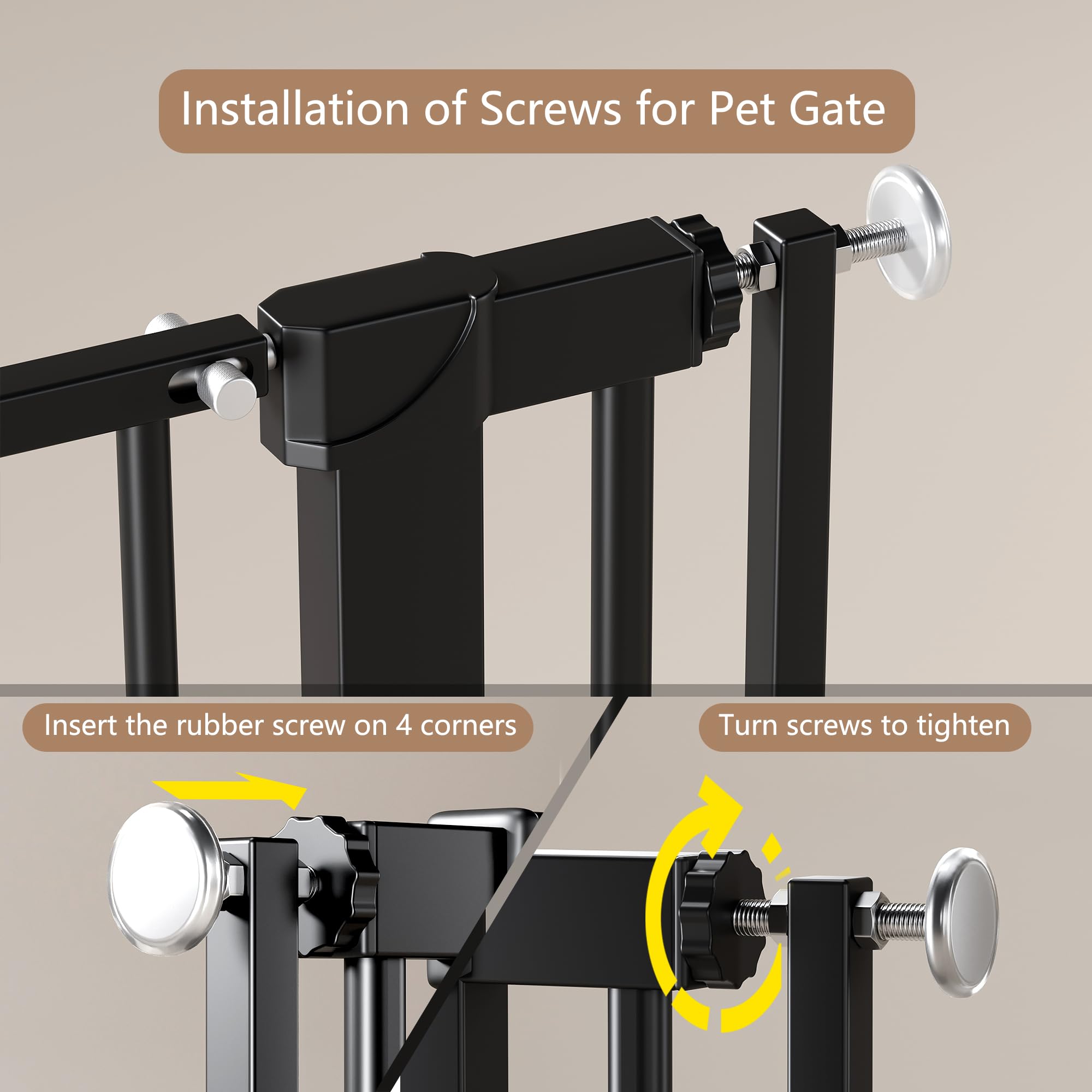 LuxTrsde sturdy steel construction provides durable barrier for stairs and doorways.