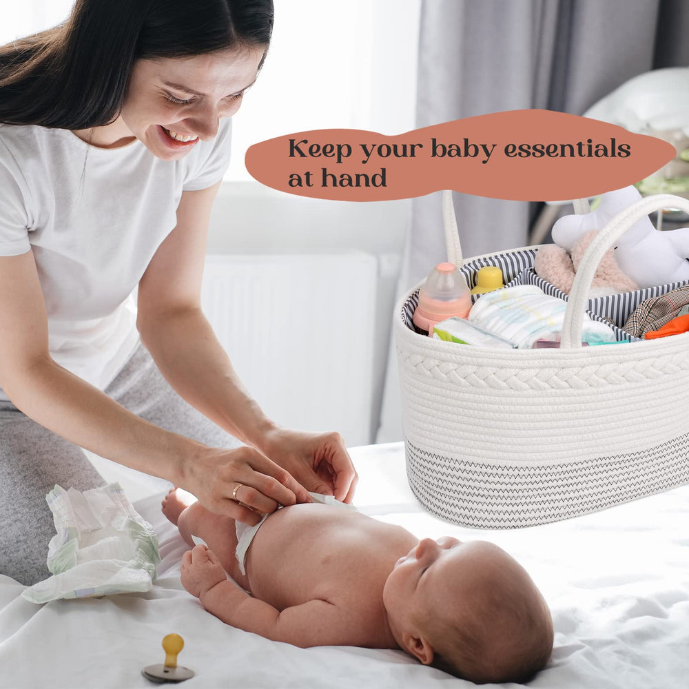 Luxury Little diaper caddy foldable for compact travel storage.