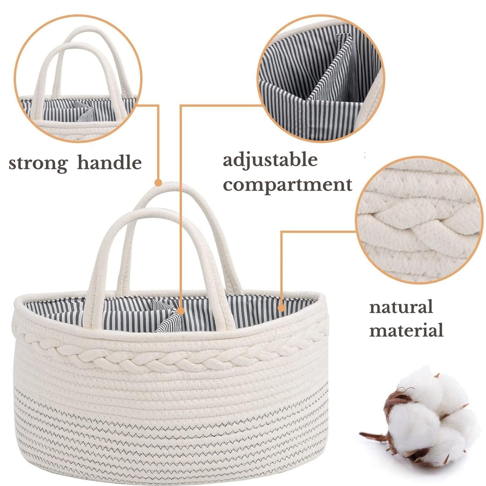  Luxury Little diaper caddy on changing table demonstrates convenient diaper storage.