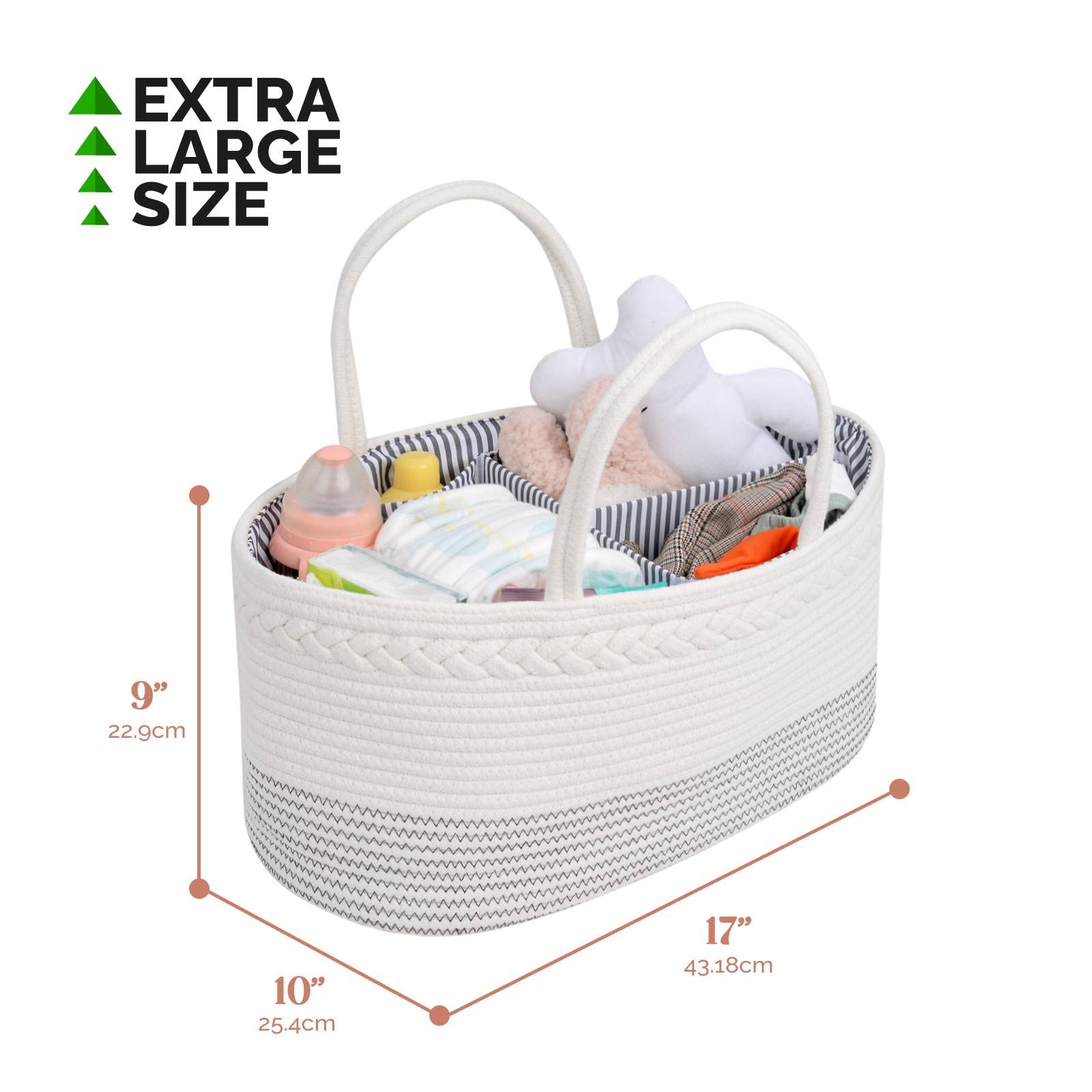 Luxury Little diaper caddy portable handles make caretaking on the go effortless.