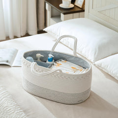 Luxury Little diaper caddy removable divider creates three compartments for tidy baby essentials.