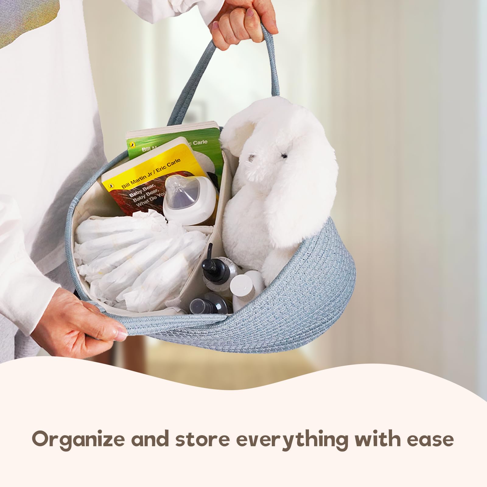 Luxury Little caddy supports later use as toy or book storage.