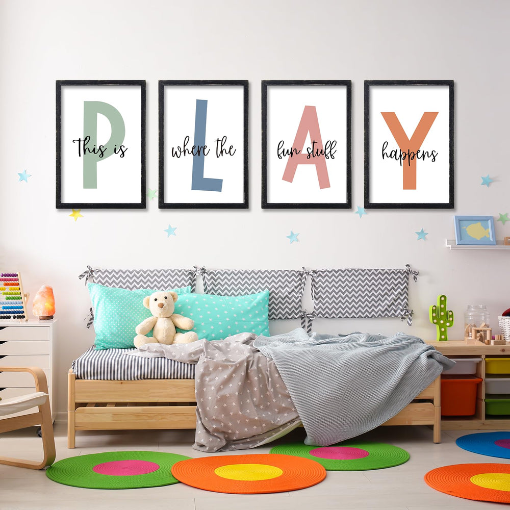 LuZhiQiang illustrated letters sign set for playful learning space