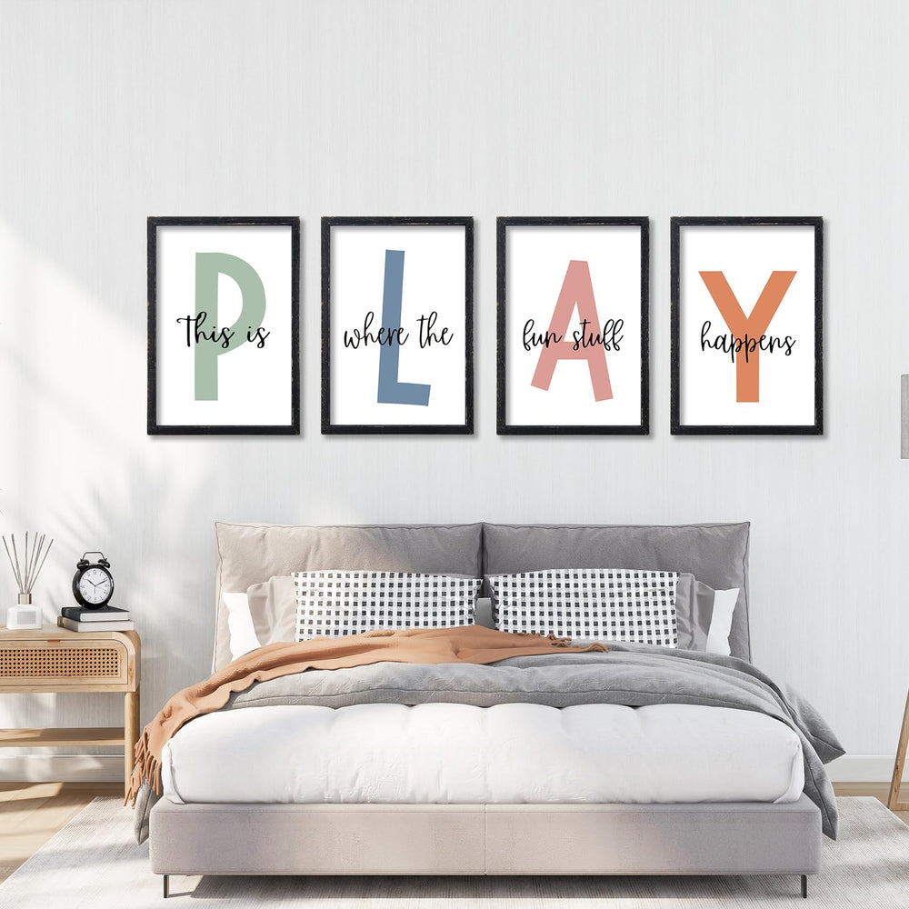 LuZhiQiang toddler room decor sign set to brighten walls