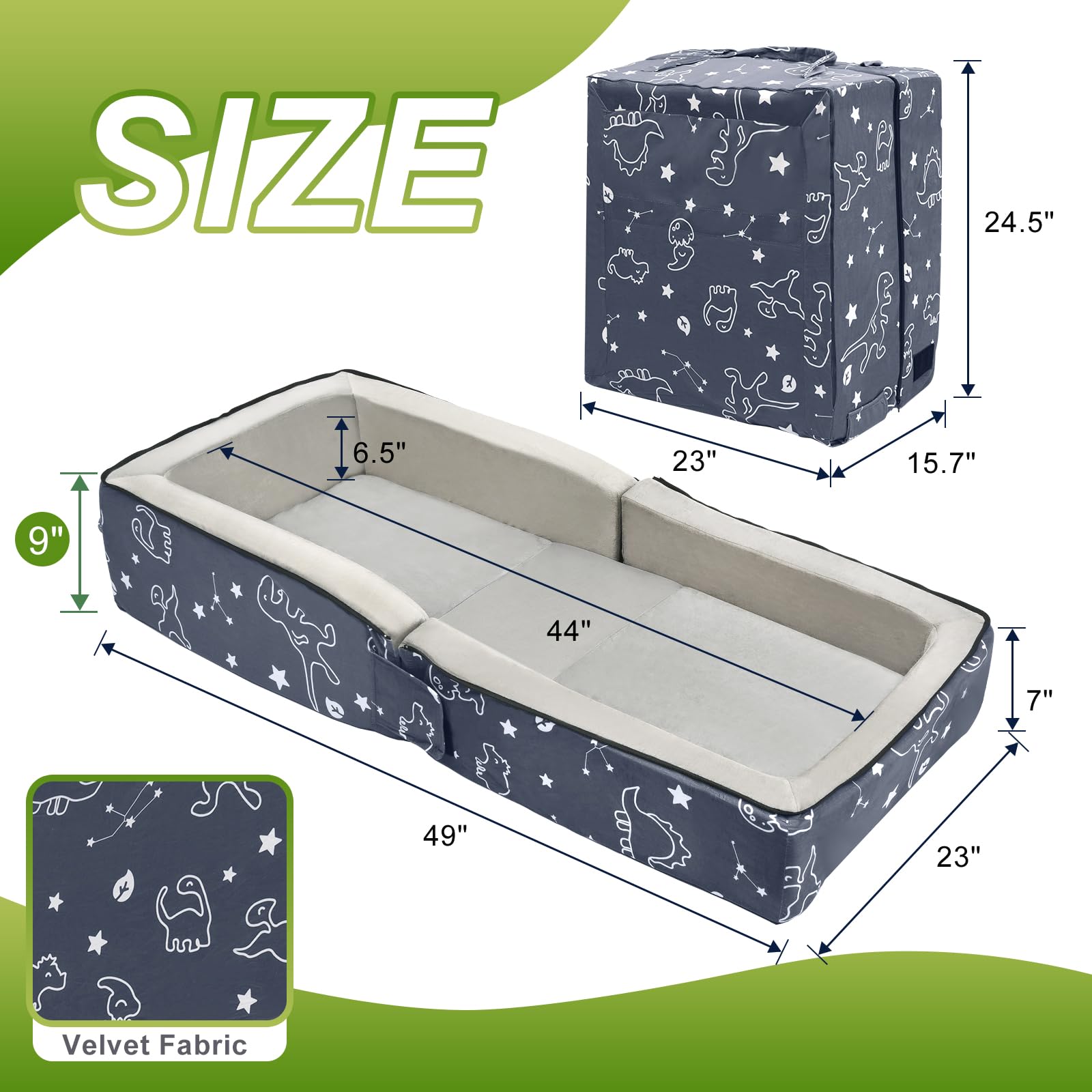 Removable machine-washable cover on Lvemilio bed for easy cleaning.