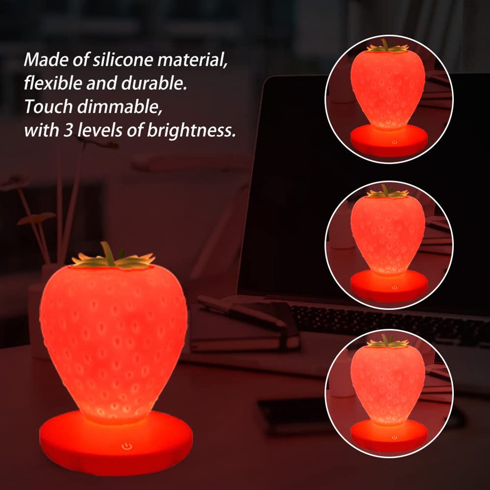 LVOERTUIG Strawberry Night Light with soft touch interaction