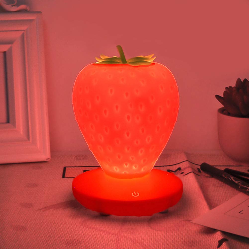 LVOERTUIG Strawberry Night Light USB charging for convenient power