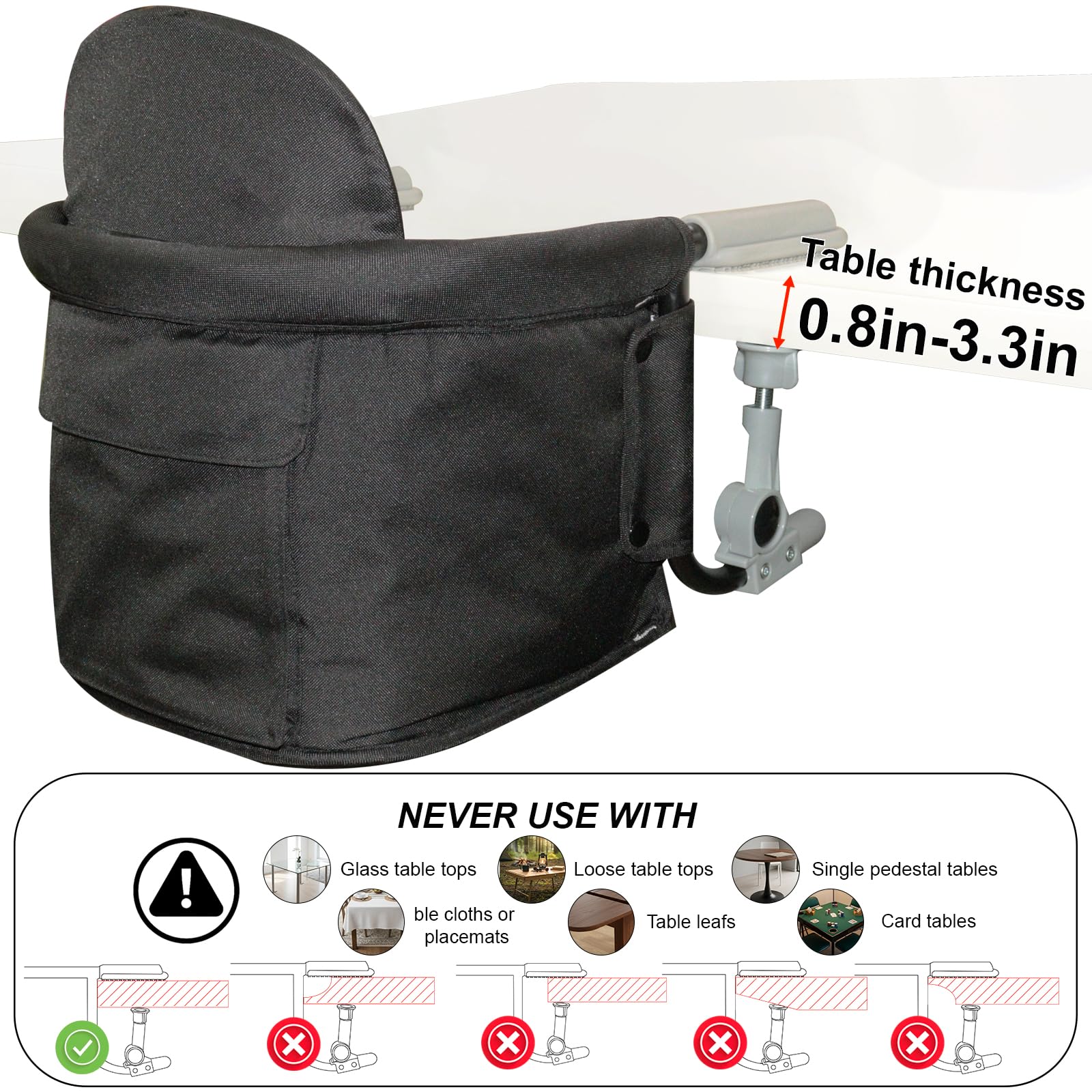 Lvvbaby durable high chair for daily use and travel.