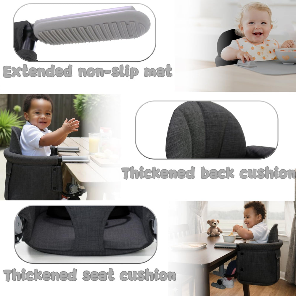 Lvvbaby detachable seat cover allows quick washing after meals.