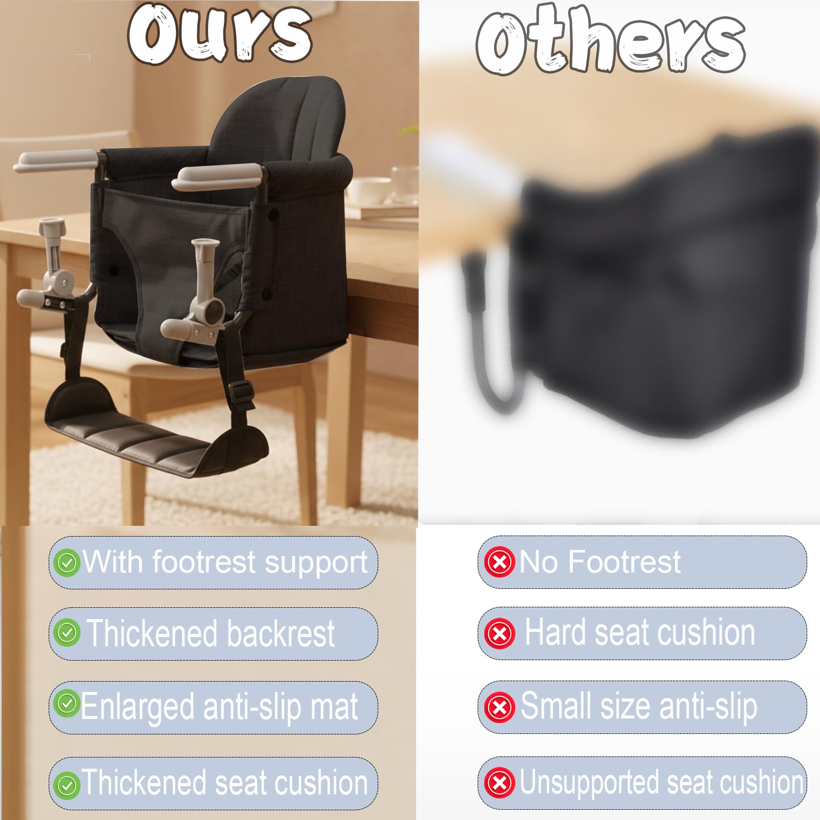 Lvvbaby travel-ready folded size fits airplane seats.