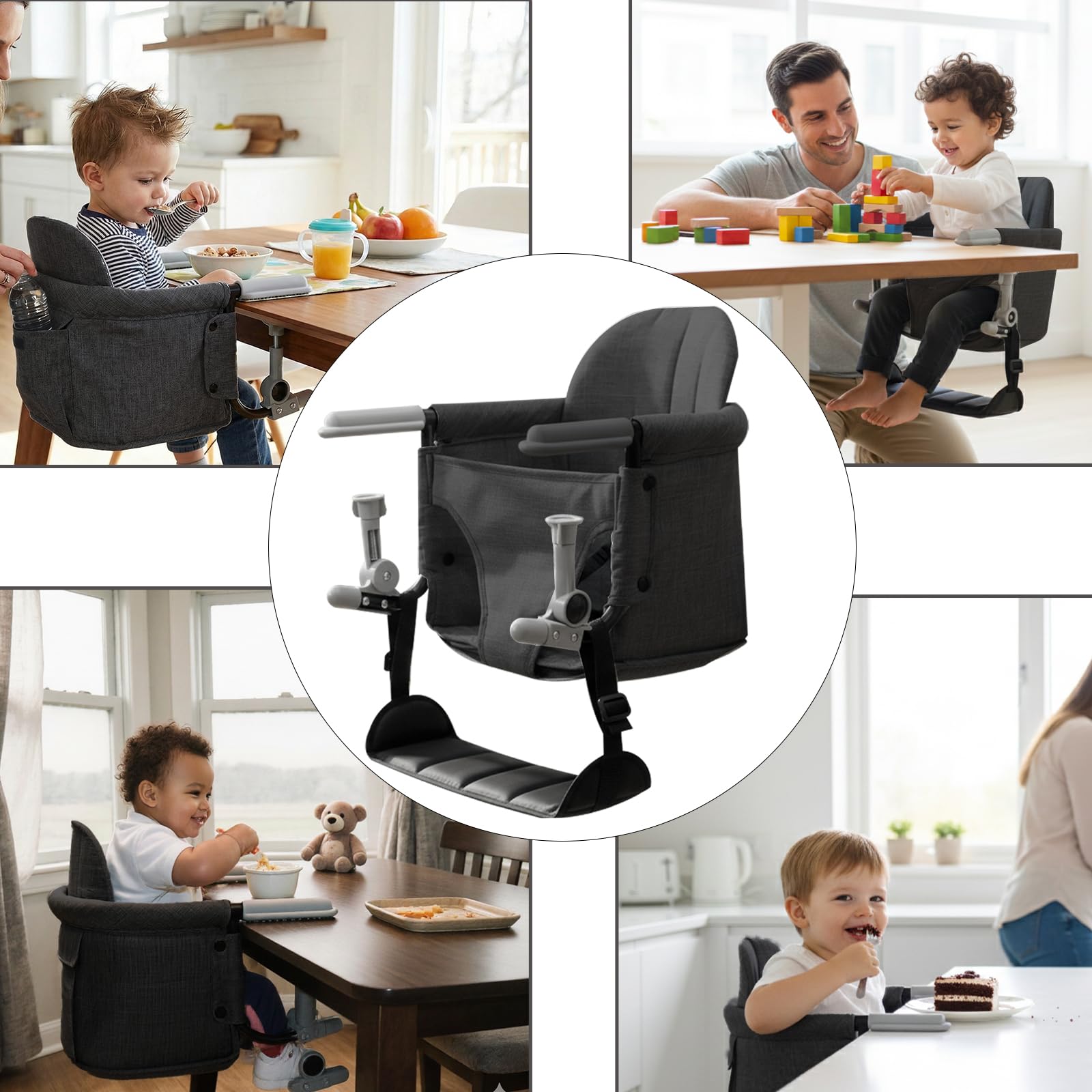 Lvvbaby one-click clamp setup locks tables in seconds.
