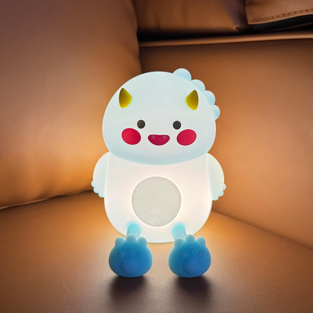 Lwalaneng Dinosaur Night Light in soft silicone, gentle glow for safe bedtime.