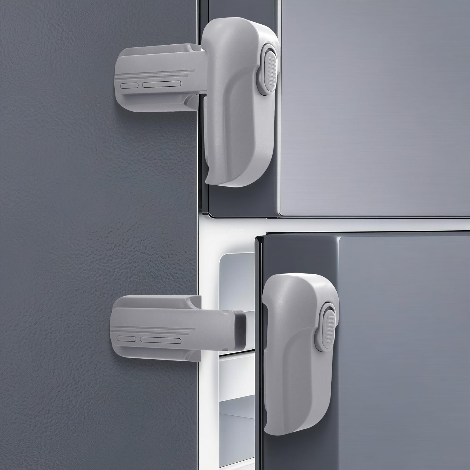 Lwuzkdo fridge lock dual mode secures doors while allowing adult access.