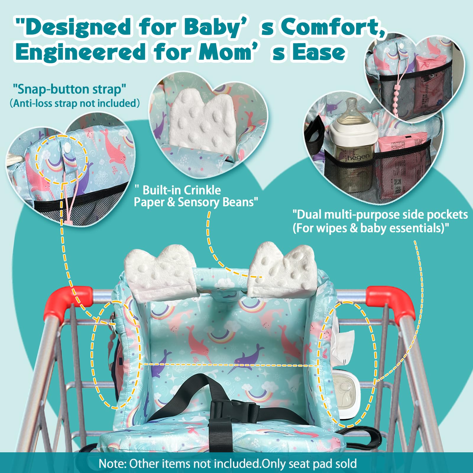 LWWACSS Ocean Blue park swing cover keeps infants clean outdoors.