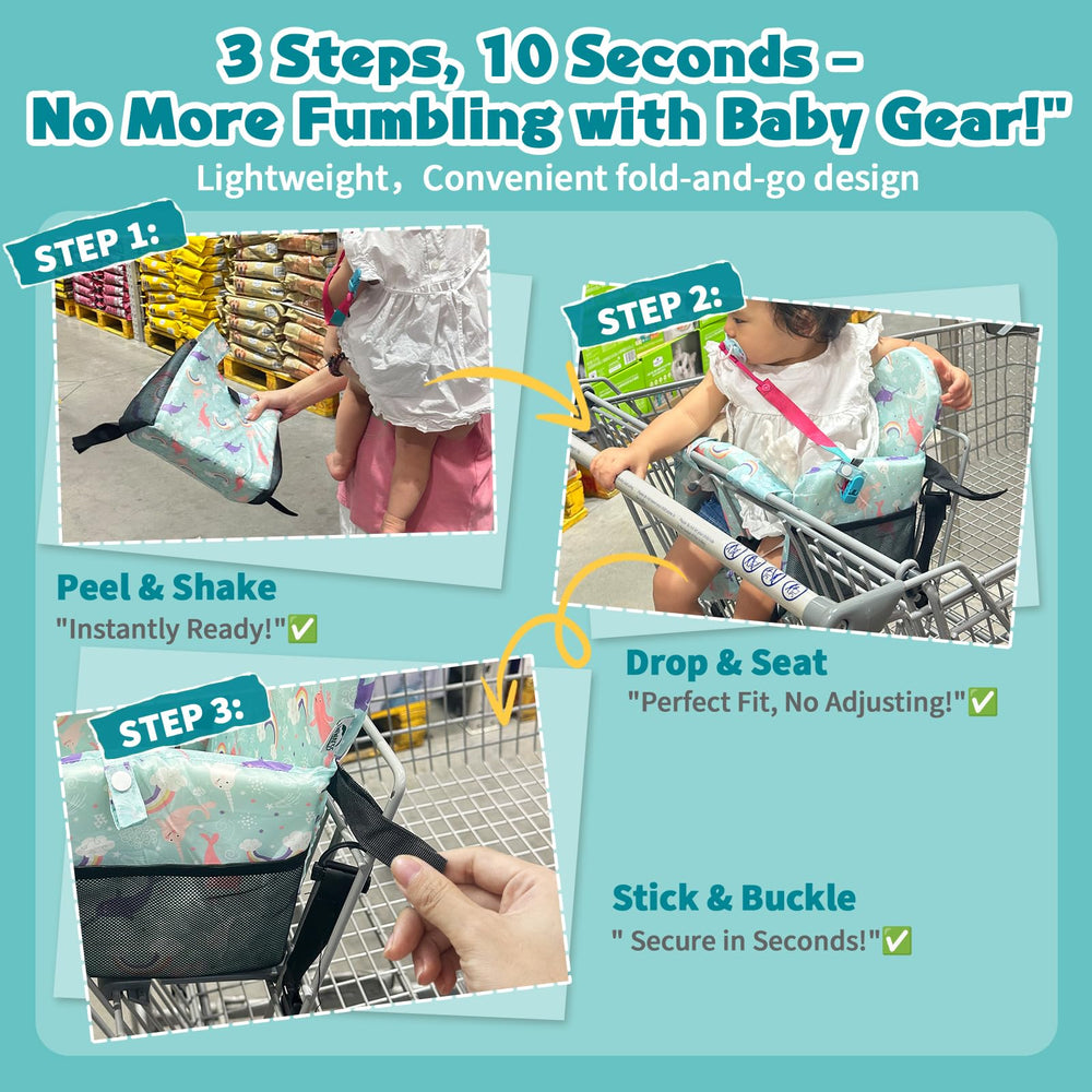 LWWACSS Ocean Blue cart cover protects baby skin from metal edges during use.