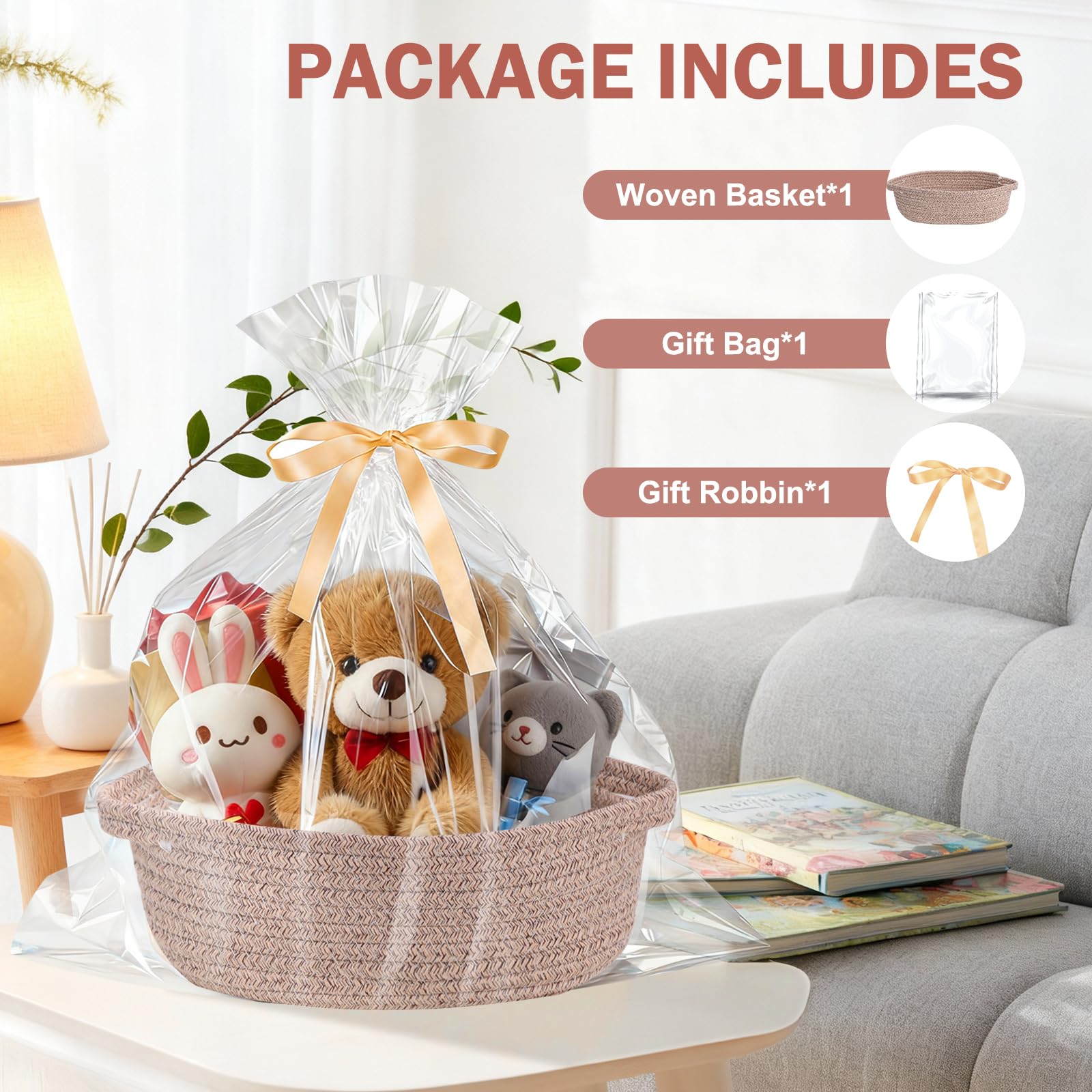LWYMX baby essentials basket for diapers and small items.