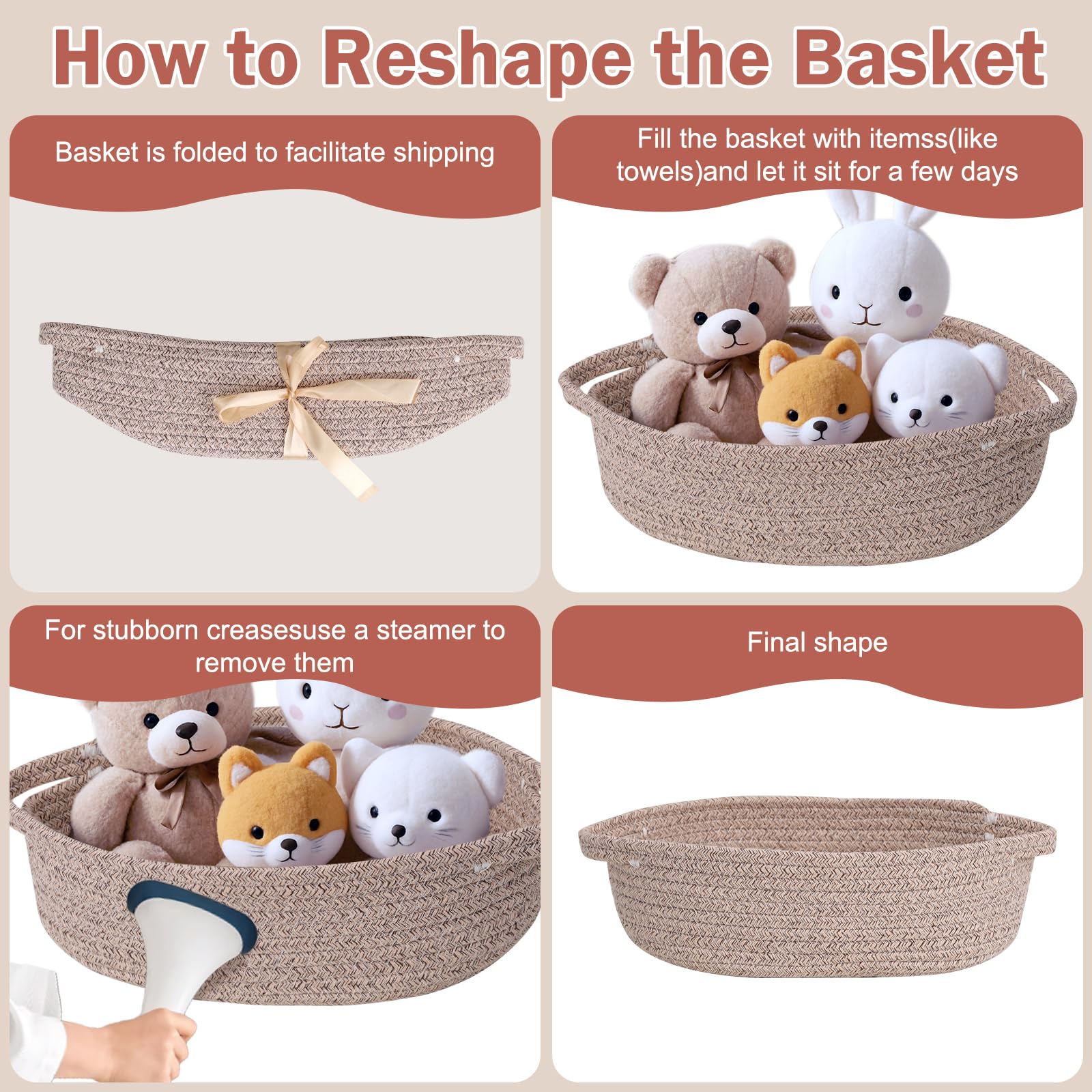 LWYMX versatile basket for cosmetics, keys, and snacks.
