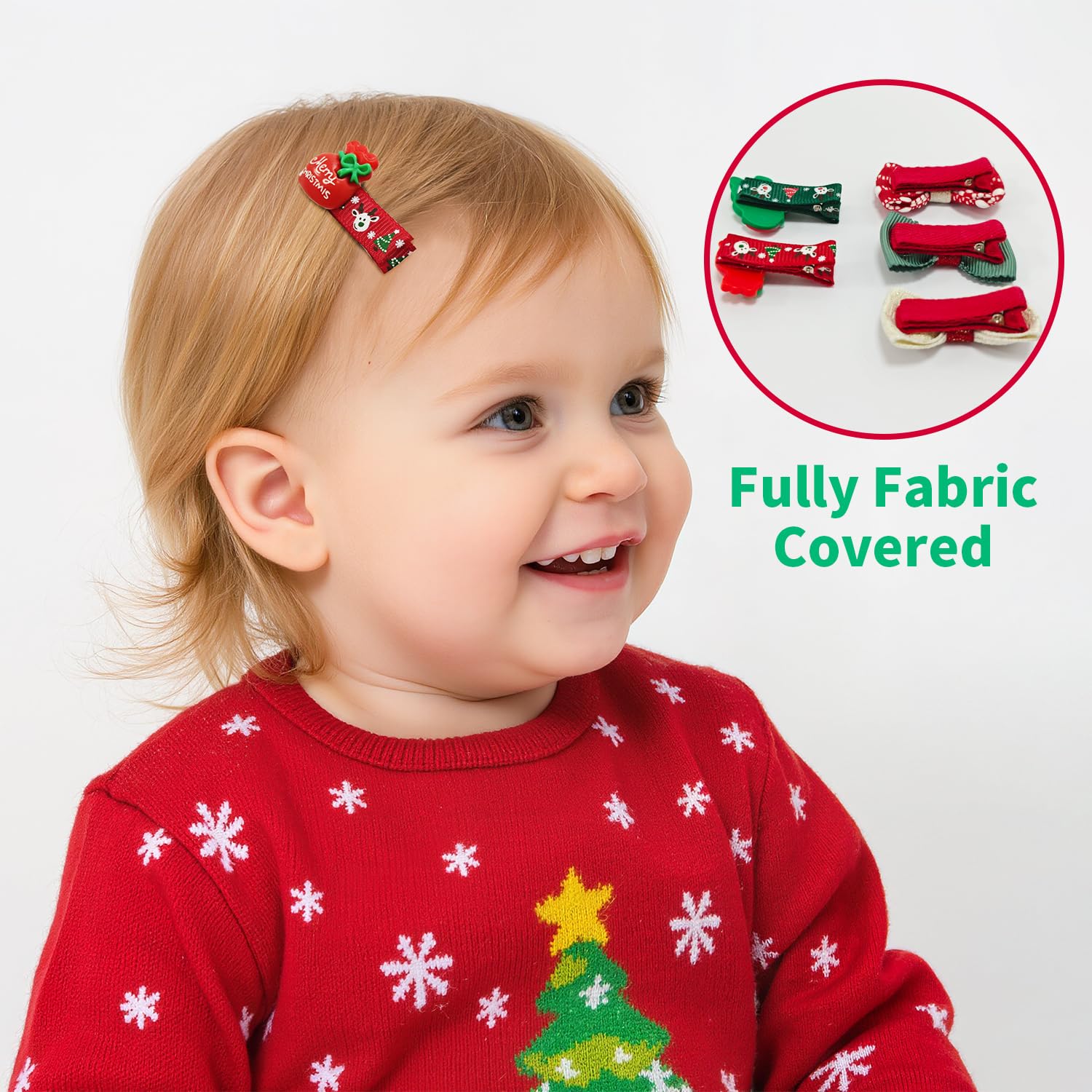 LXC YIZHIFA Christmas tree clip for babies, adds festive color with comfortable, skin-friendly grip.