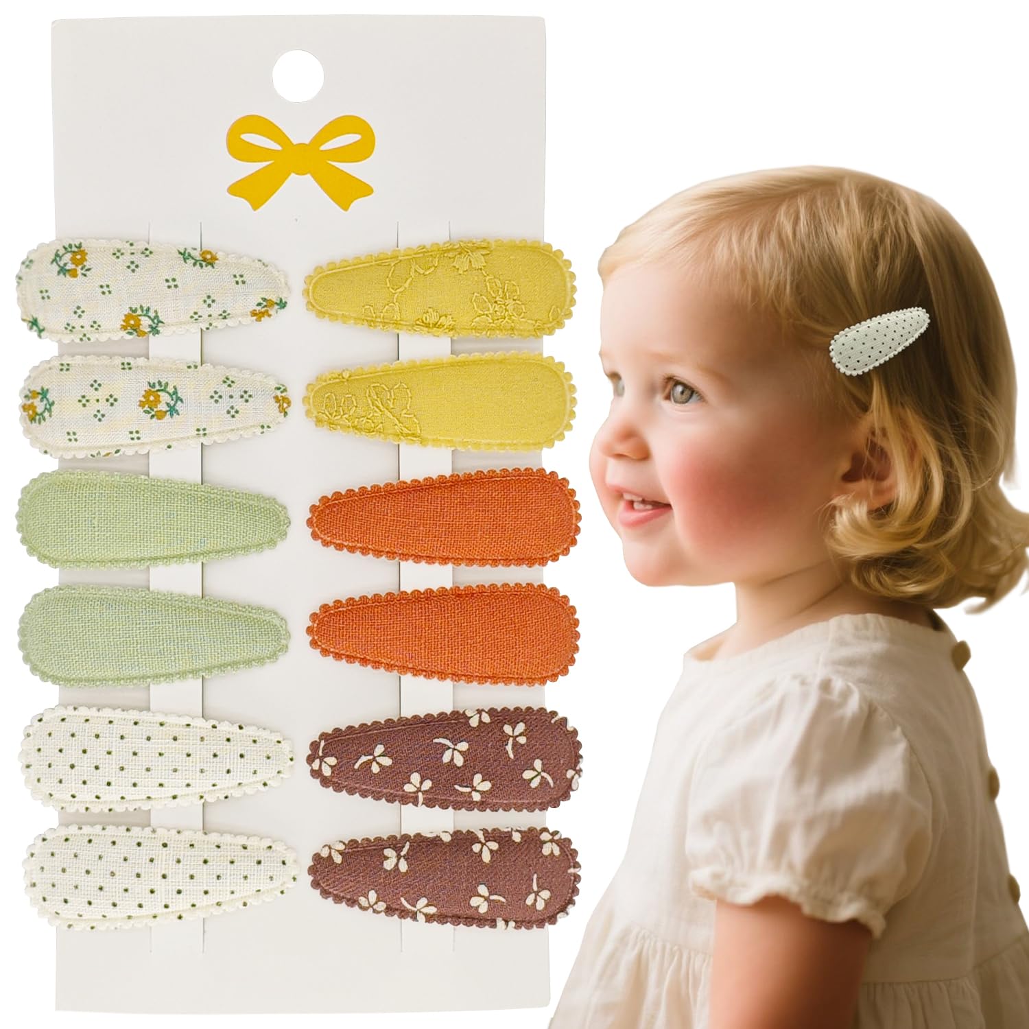 LXC YIZHIFA floral snap clip with rose pattern for gentle styling