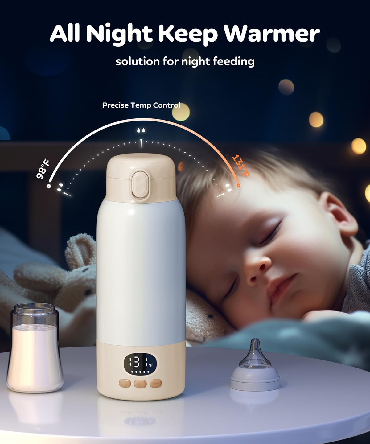 Lxlu 45W fast charging powers the warmer for car and outdoor use.
