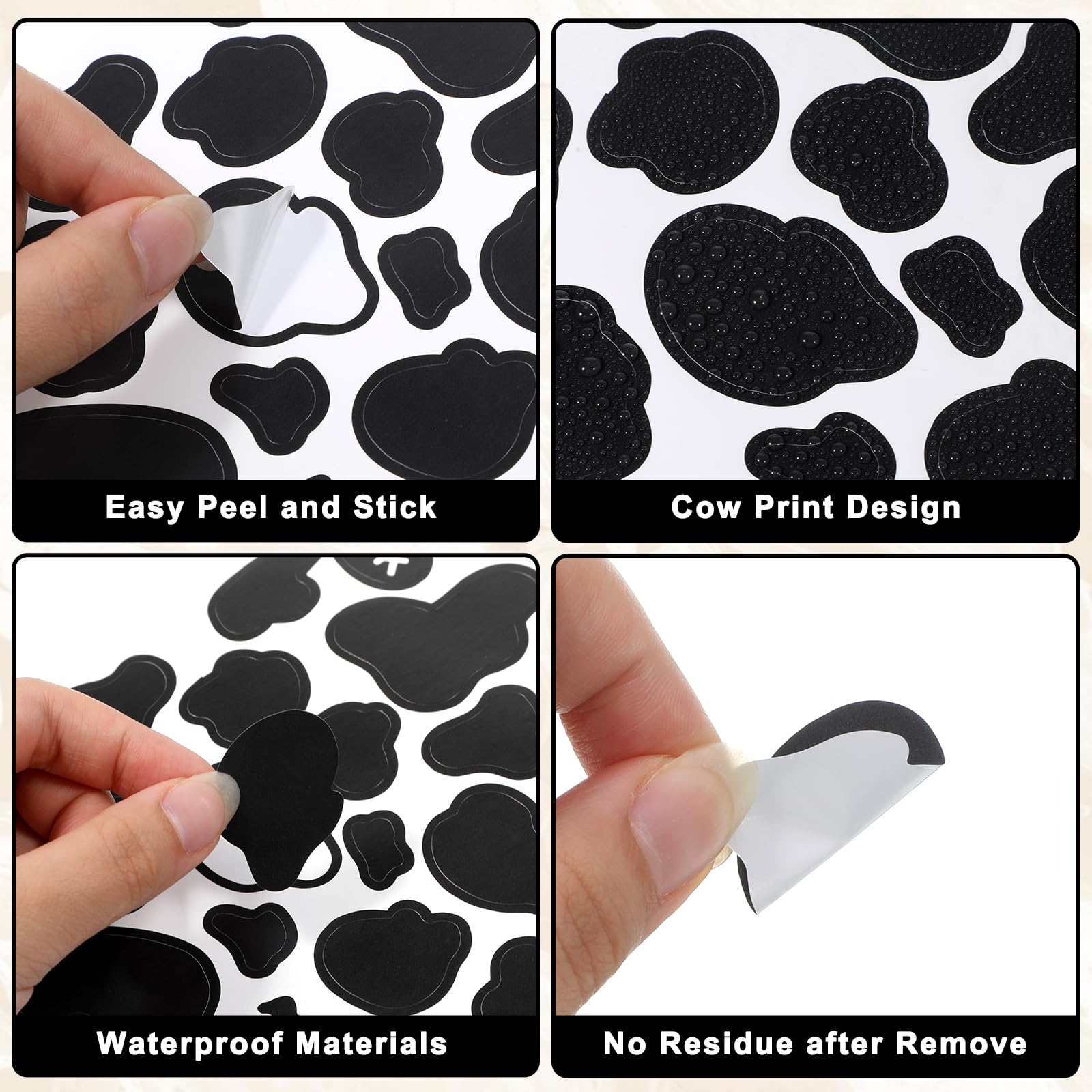 LXUEJIE cow print decals resist fading for farmhouse style vibes over time