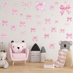 LXUEJIE pink bow wall sticker collection image 1; playful accent for nursery walls.