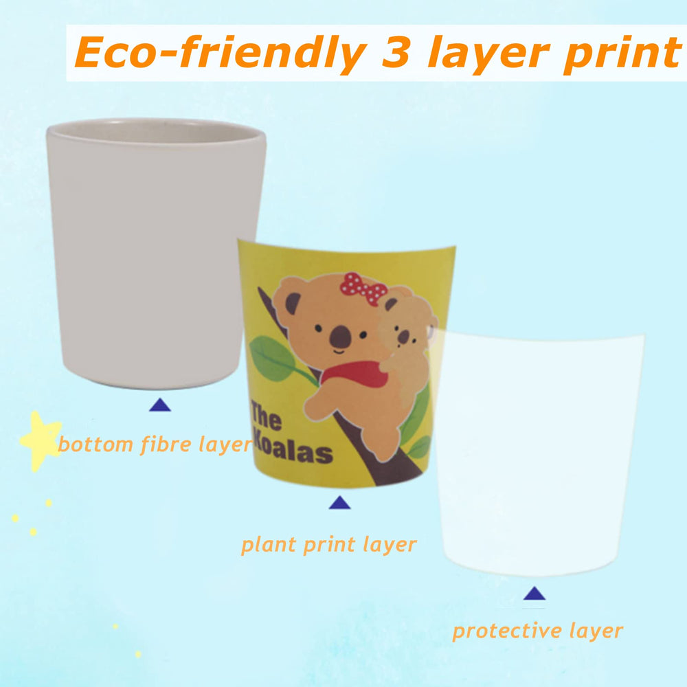 Lyellfe 6 oz bamboo cup, lightweight and durable for all ages.