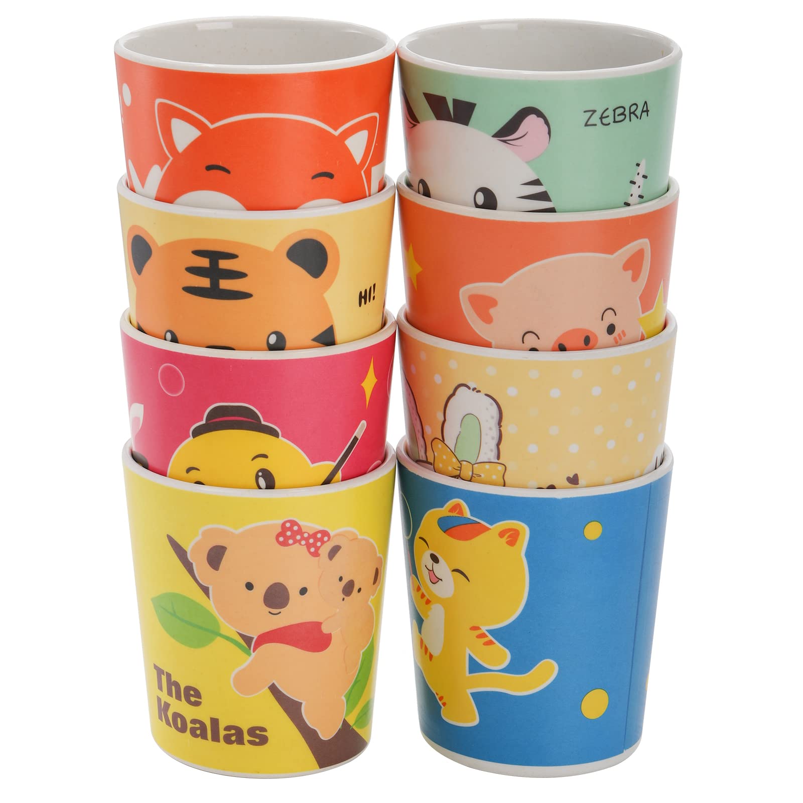Lyellfe colorful patterns on cups add playful mood to any table.