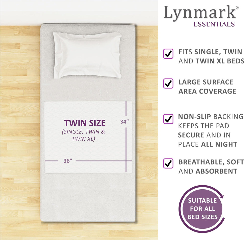 Lynmark 2X bed pad long flaps under the mattress prevent shifting