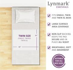 Lynmark 2X bed pad long flaps under the mattress prevent shifting