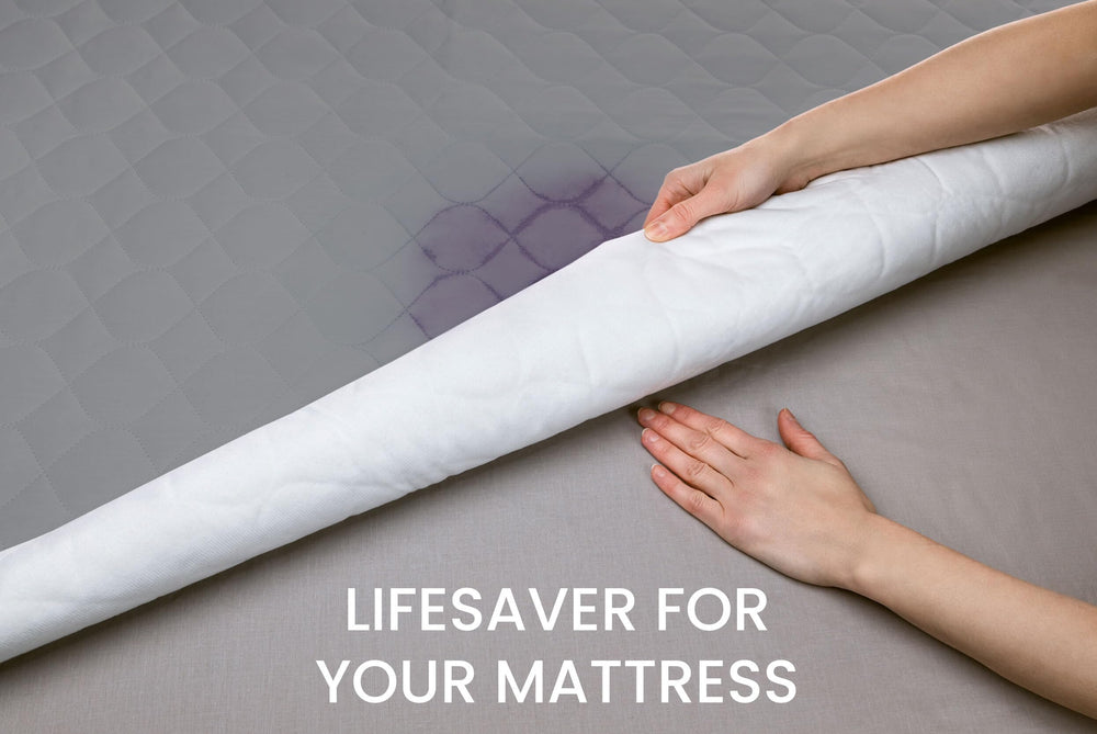 Lynmark multi-layer design absorbs and protects bedding during potty training.