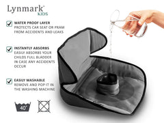 Lynmark universal fit design works with most car seats.