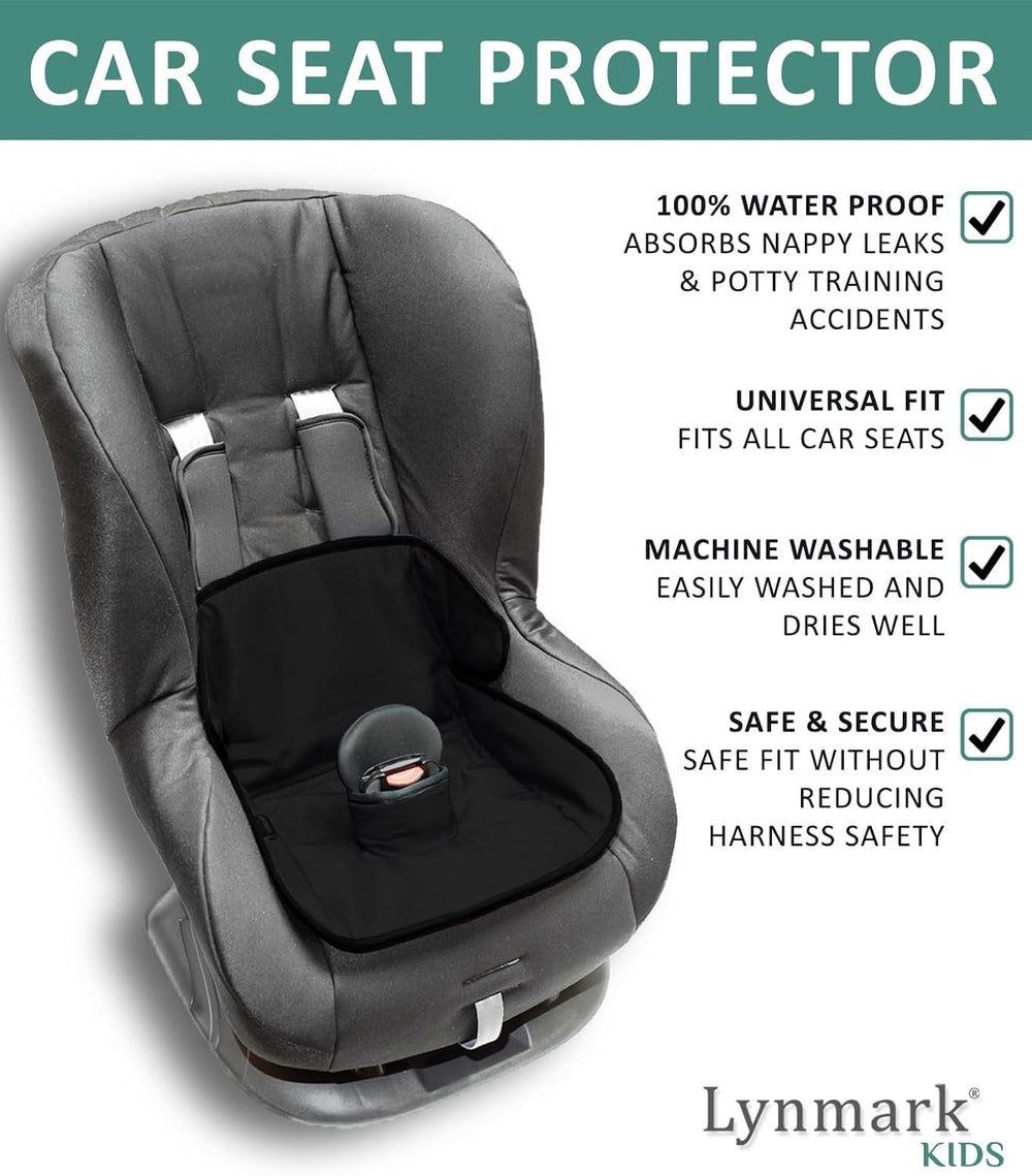 Lynmark waterproof seat liner keeps the car seat dry during accidents