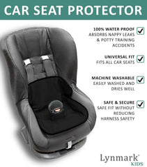 Lynmark waterproof seat liner keeps the car seat dry during accidents