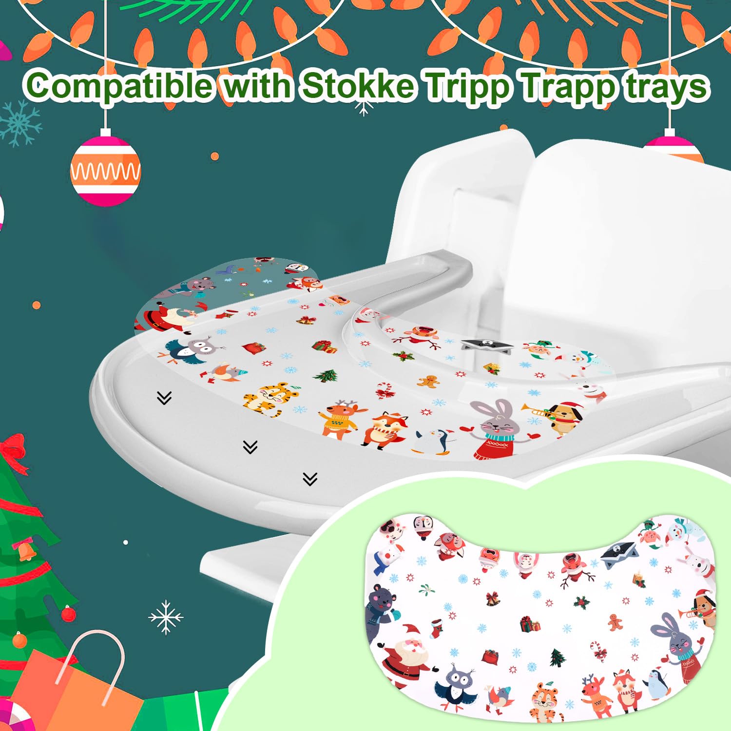 Lyreh peanut-shape tray suction snowman offers cute design and steady toy placement