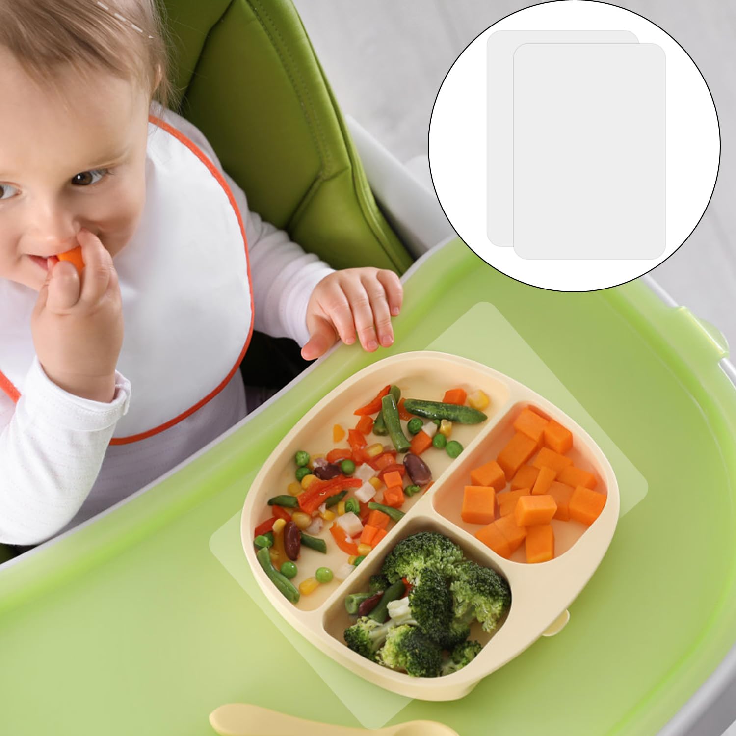 Lyreh suction sticker clear surface designed for easy wipe cleaning.