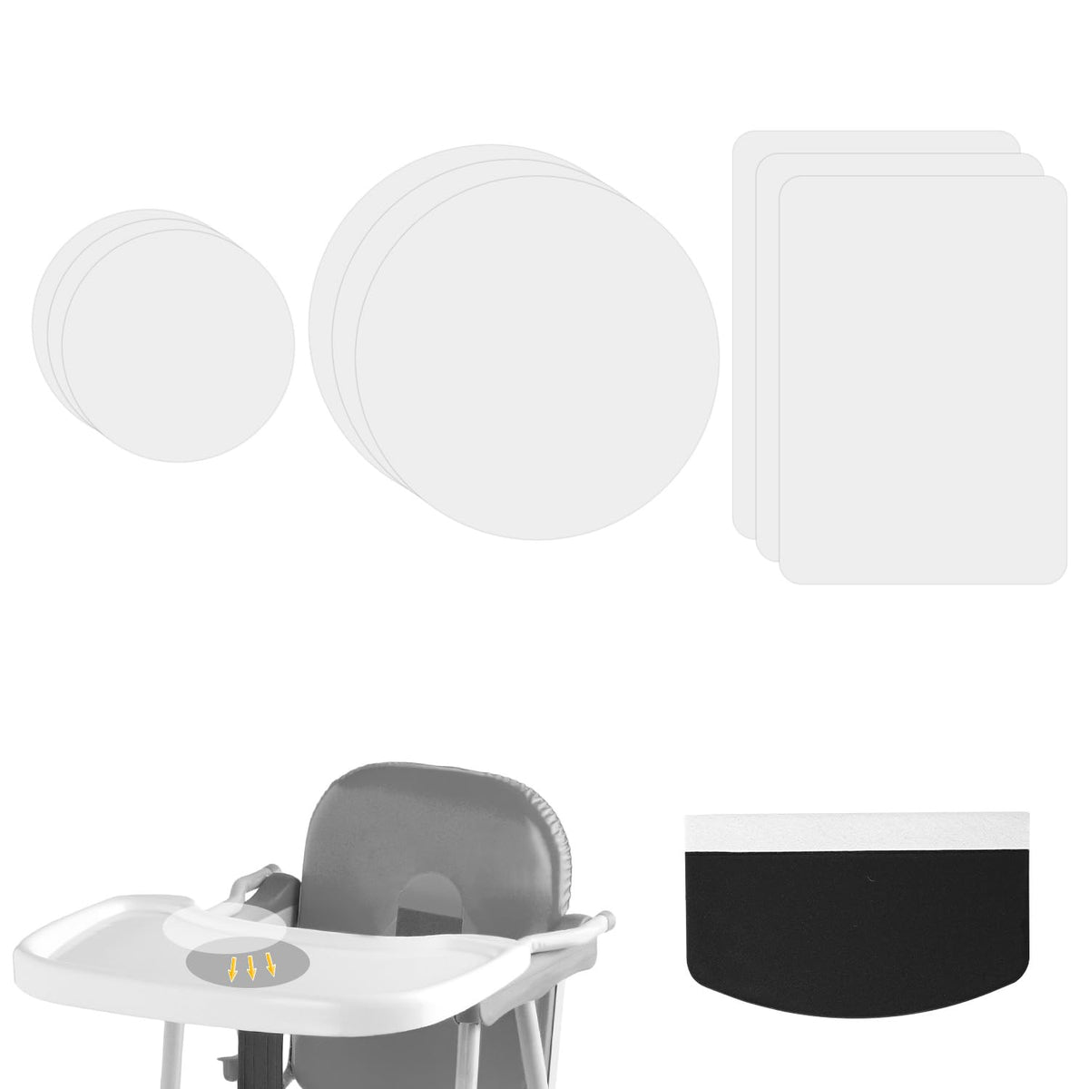 Lyreh suction sticker round 8cm for secure toddler plates on trays.