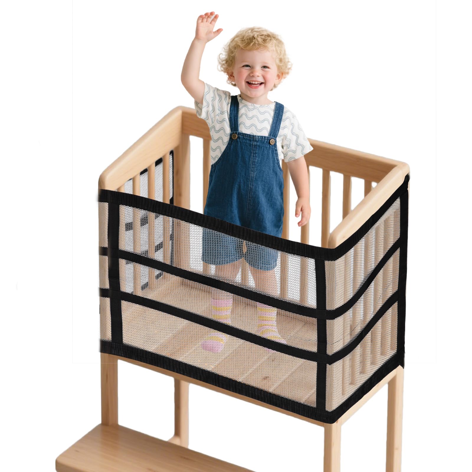 Lyreh Toddler Standing Tower Safety Net with dense mesh for secure high-stool play.